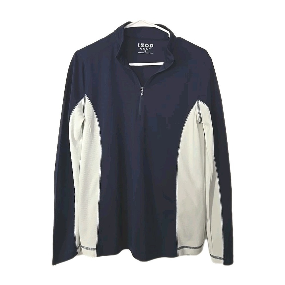 Izod Golf Mens 3/4 Zipper Long Sleeve Pullover Size Medium